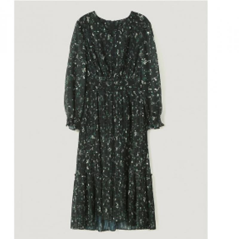  She S Miss Высококачественное романтическое плиссированное платье с V-образным вырезом