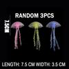 3 Pcs Glowing Jellyfish Aquarium Decoration Item Safe Silicone Aquarium Decoration Suitable For Various Fish Tanks