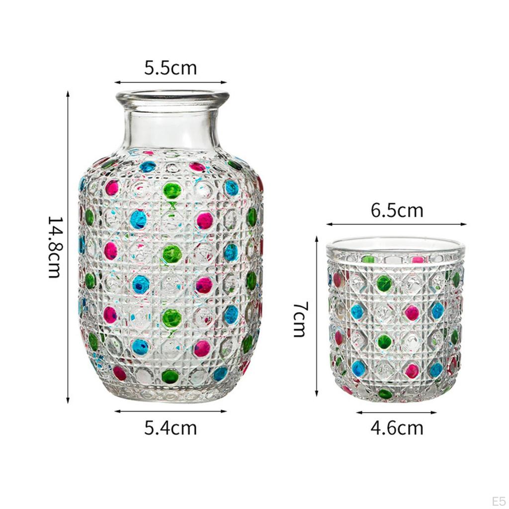 Прикроватный стеклянный кувшин для воды и набор для подарков для дома, вечеринки, гостиной, чашки