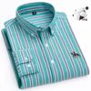 Plus size 100%cotton korean fashion long-sleeve shirts for men slim fit formal plain shirt striped houndstooth plaid clothes