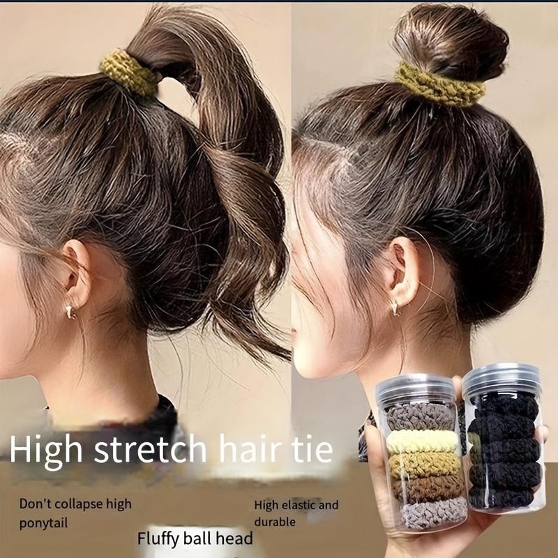 Резинки для волос, Высокоэластичные Прочные Резинки-скранчи для волос - Бесшовные, Толстой вязки, Держатели для хвоста разных цветов