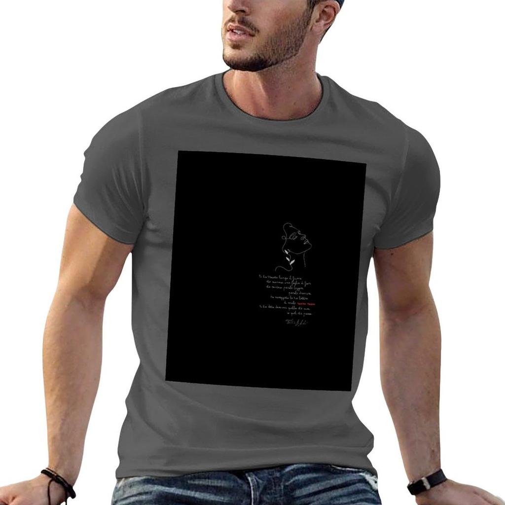Fabrizio De Andr Tribute Singing Parole Damore Tshirt Cotton T Shirt Unisex Essential T Shirt T Shirts With Prints Tshirt
