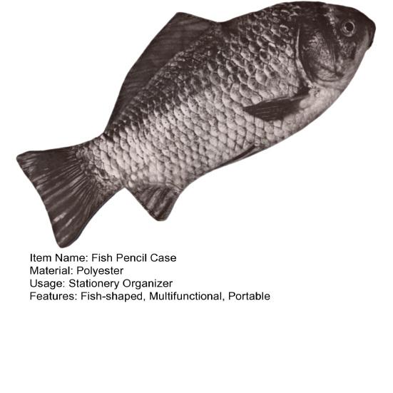 Кошелек с имитацией карася, многофункциональная сумка-карандаш, портативная сумка для монет, карпа, косметичка для хранения, держатель для карандашей в форме рыбы, креативные канцелярские принадлежности