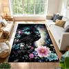 Sunflower Field Cat Dream Non-Slip Home Carpet Design for Office Decor Living Room Bedroom Gift