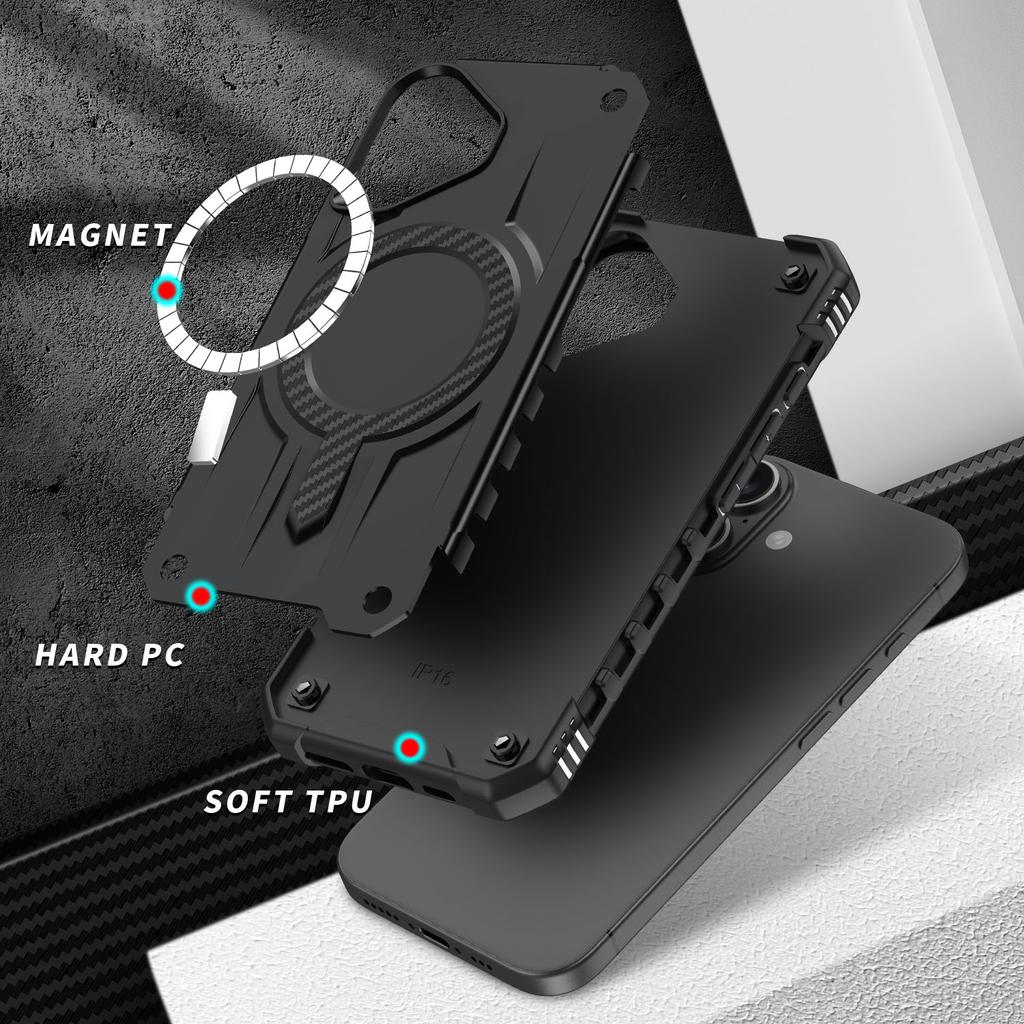 Чехол с поддержкой беспроводной зарядки для Iphone 17 Air 16 15 Pro Max 14 Plus 16e Iphone17 Iphone16 Двухслойные прочные чехлы