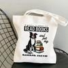 2021 Shopper Border Collie Clever Printed Tote Bag Women Harajuku Shopper Handbag Girl Shoulder Shopping Bag Lady Canvas Bag