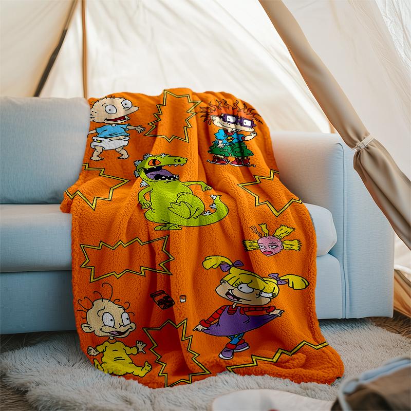 Rugrats Theme Printed Blanket - Perfect for Couch, Bed, Travel & Outdoor Use | Machine Washable, Cozy & Durable.