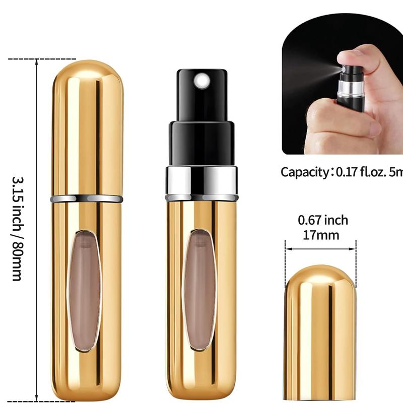5ml Bottom Filled Perfume Bottles, Press Spray Bottle On The Inner Liner, Portable Cosmetic Perfume Replenishing Device