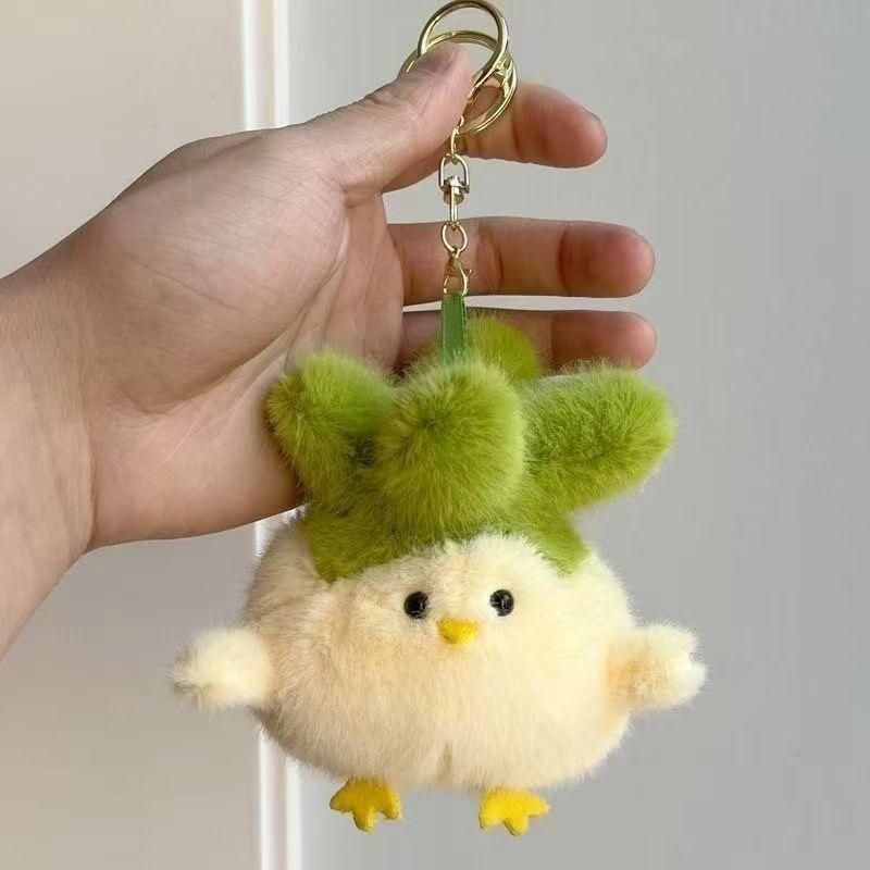 Кукла Плюшевая Игрушка Подвеска Белый Овощ Курица Смешная Кукла Брелок Подвеска для Сумки Милая