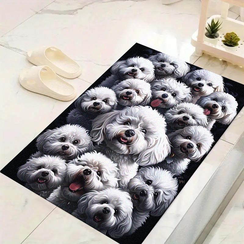 Bishons Corgi Carpet Rug for Living Room Bedroom Home Sofa Decoration,Kids play Non-slip Floor Mat