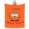 I Love Cheesy Poofs South-Parks Blanket Fleece Print Cartman  Multifunction Lightweight Thin Throw Blanket for Home Couch Quilt
