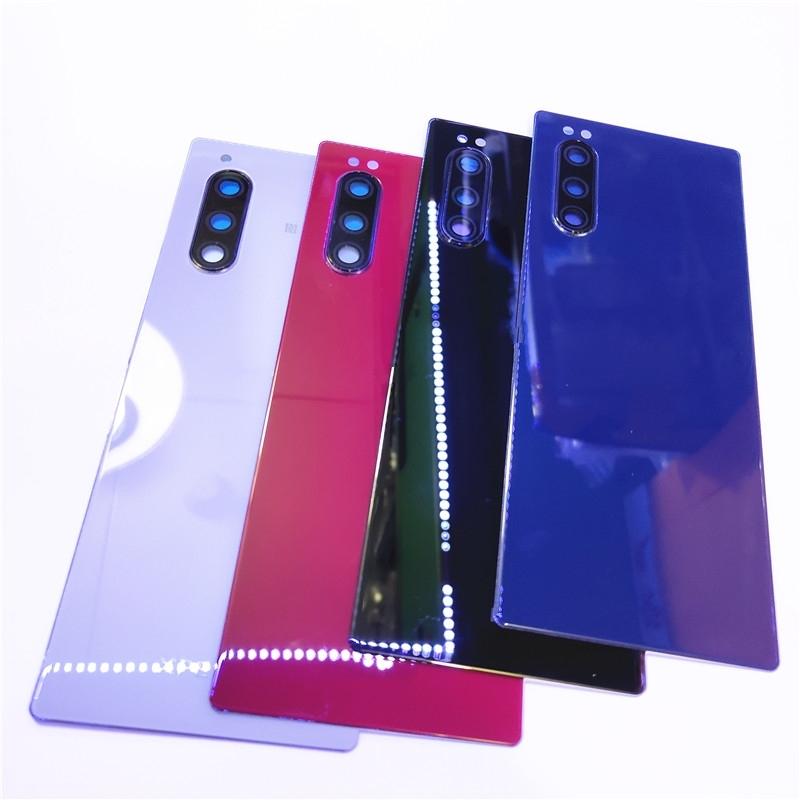 Для Sony Xperia 5 Задняя крышка аккумулятора J8210 J8270 J9210 Задний корпус Запасная крышка корпуса