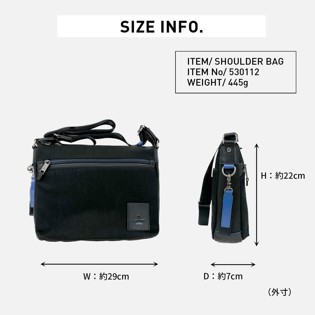 LANVIN en Bleu Black Lille Shoulder Bag Men's