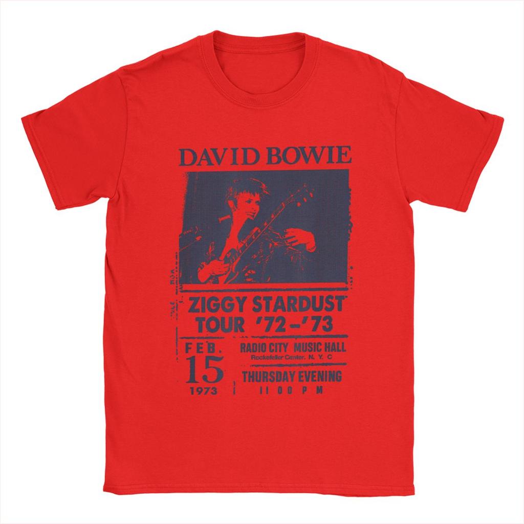 Мужская футболка David's Radio City Боуи Английский певец актер Повседневные футболки С коротким рукавом Круглый вырез Чистый хлопок Летние топы