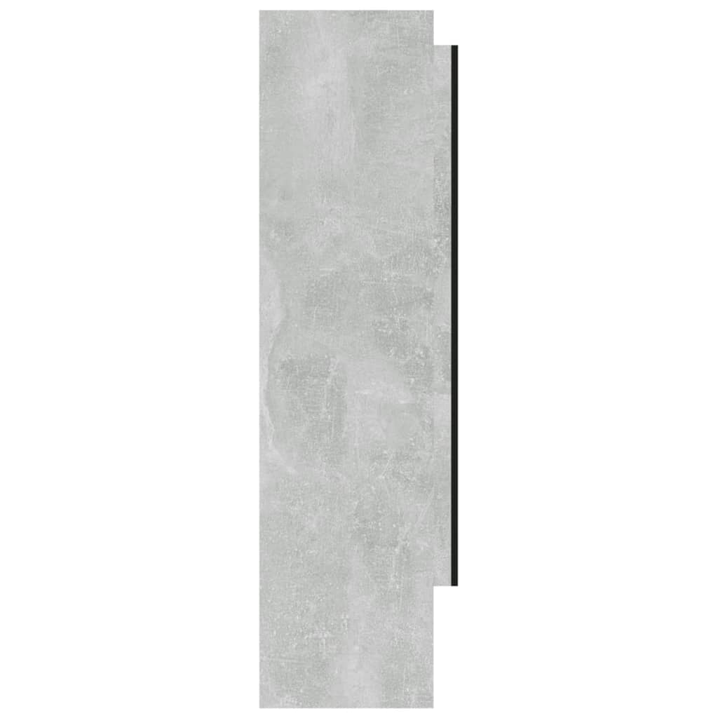 Vidaxl Szafka Łazienkowa Z Lustrem, 80X15X60 Cm, Mdf, Szarość Betonu