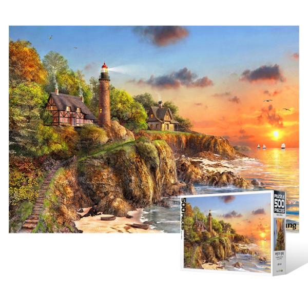 Пазл из 500 деталей / Sunset of Cottage, популярная корейская головоломка