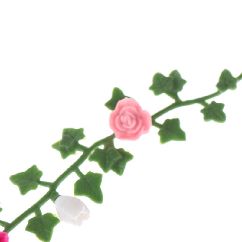 1:12 Миниатюрный кукольный домик, модель цветка из ротанга, садовые украшения, аксессуары