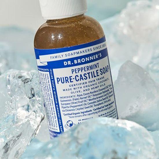 Dr. Bronner's Pure Castile Soap 60ml (Choose 1 of 2 Flavors) (Tea Tree/Peppermint)