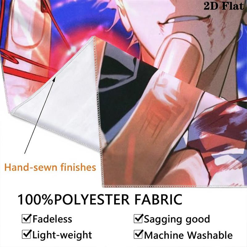 Jujutsu Kaisen Wall Tapestry Aesthetic Wall Hanging Printed Fabric Blanket Decorative Tapestries for Bedroom Living Room Home Decor