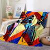 Cartoon Africa Ethiopian Painting Art Soft Flannel Blanket for Bed Bedroom Sofa Picnic,Throw Blanket for Outdoors Leisure