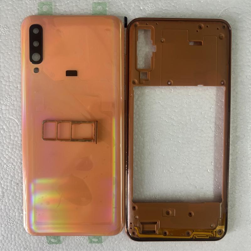 Задняя крышка аккумулятора для Samsung Galaxy A50 2019 A505 A505F Корпус Крышка аккумулятора Задняя панель Дверца Корпус Замена