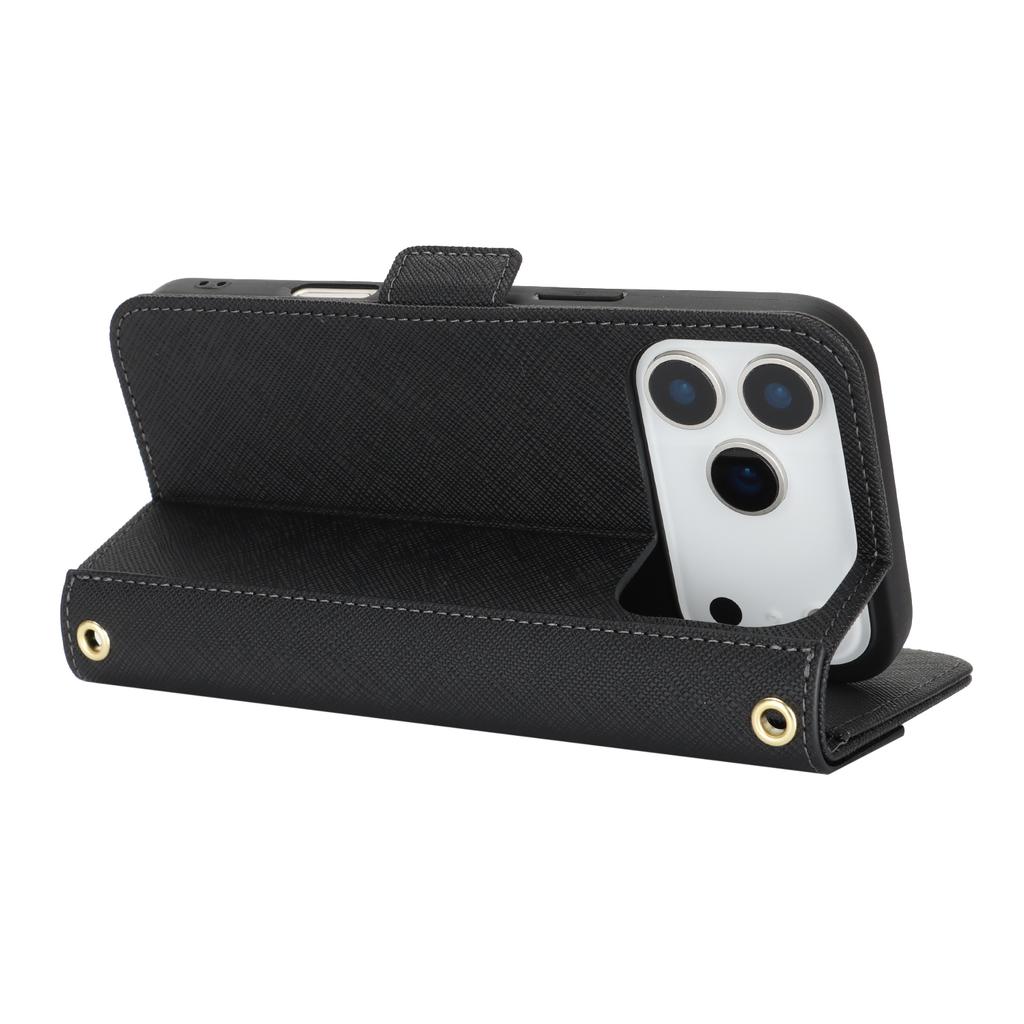 Mirror Wallet Magnetic Leather Case for iPhone 17 Pro Max Air 17E 16 15 14 13 Mini 12 11 7 8 Plus SE Xs XR Crossbody Strap Cover