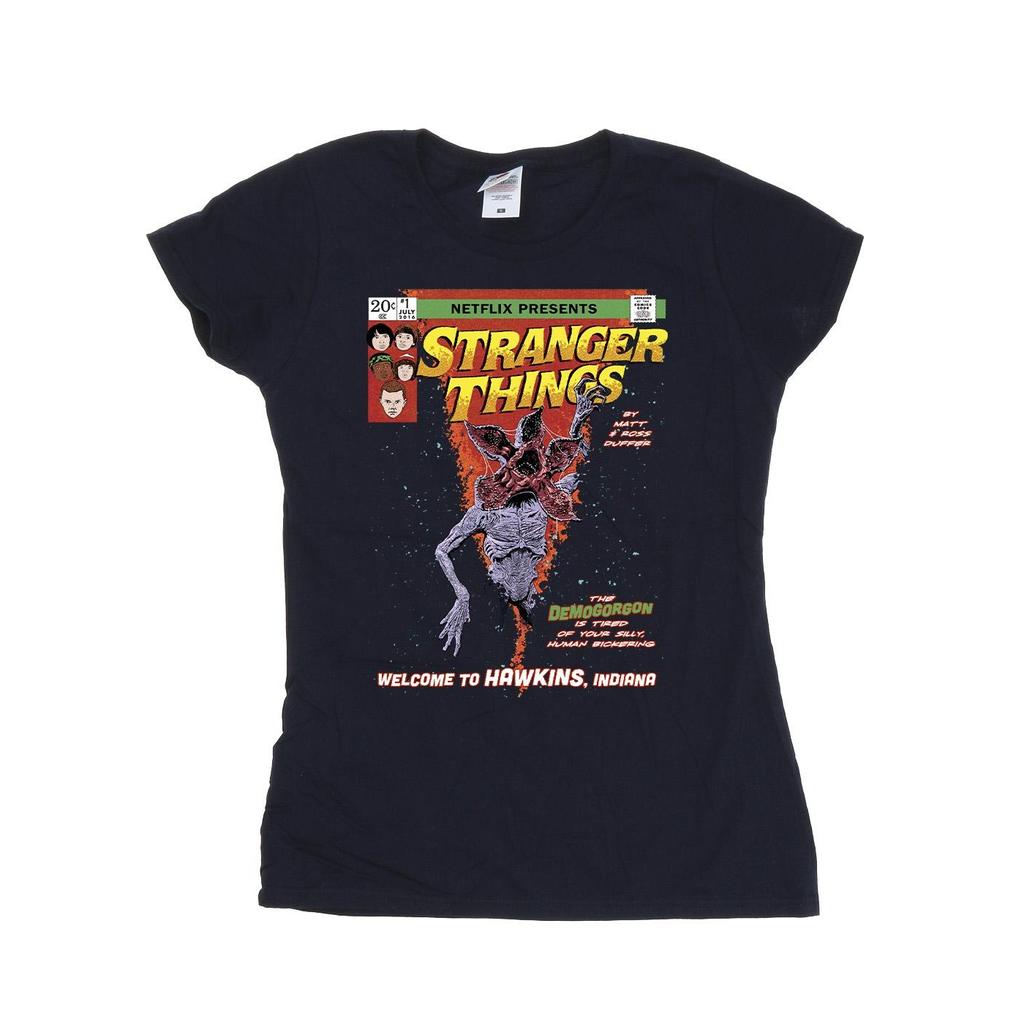 Netflix Womens/Ladies Stranger Things Comic Cover Cotton T-Shirt