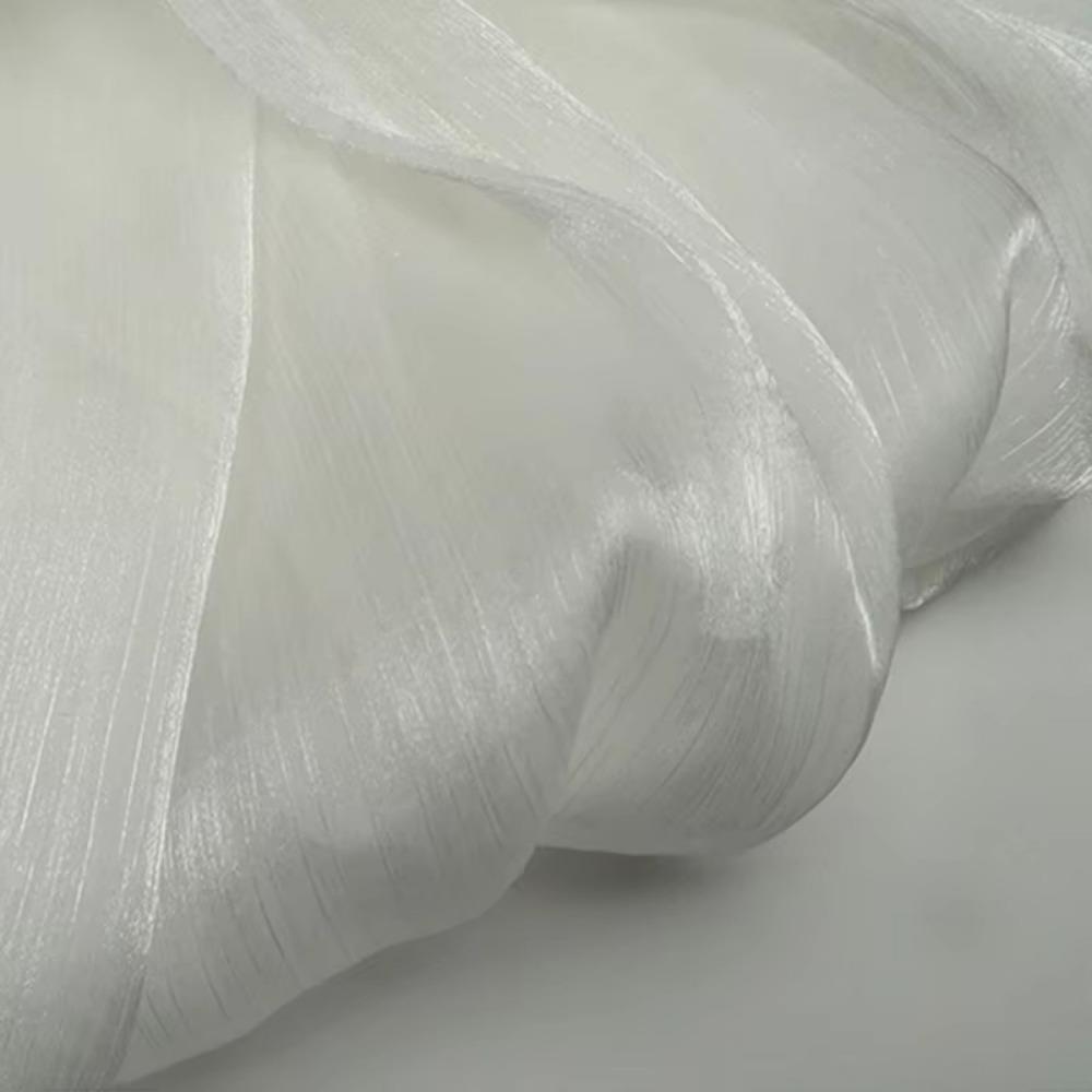 1m Hanfu Fabric DIY Wrinkled Fabric Romantic Style Organza Fabric  Wedding Decorative