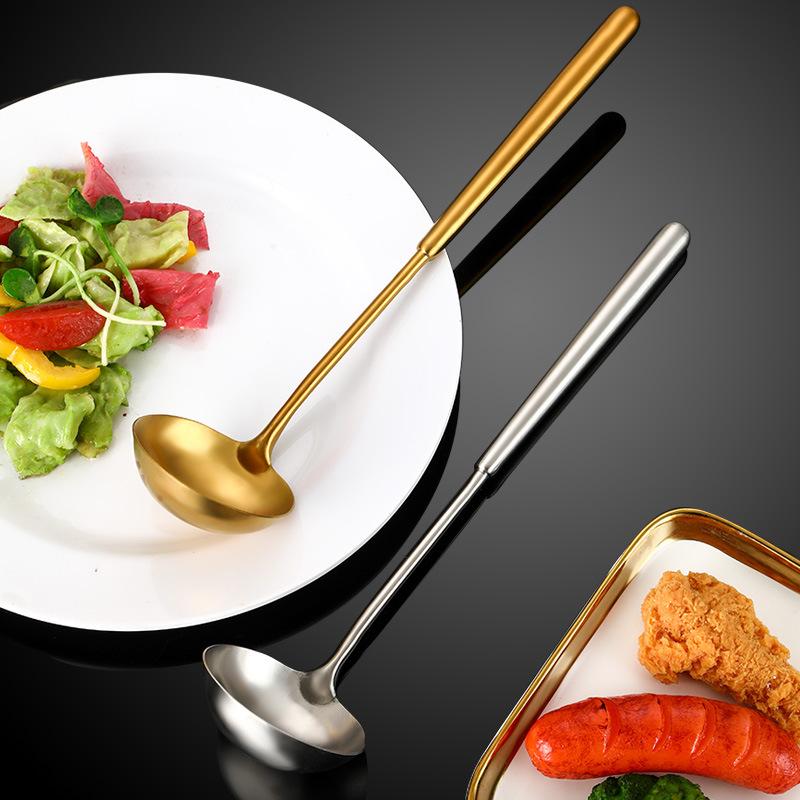 304 Stainless Steel Soup Ladle Colander Hot Pot Skimmer Long Handle Table Service Restaurant Supply4
