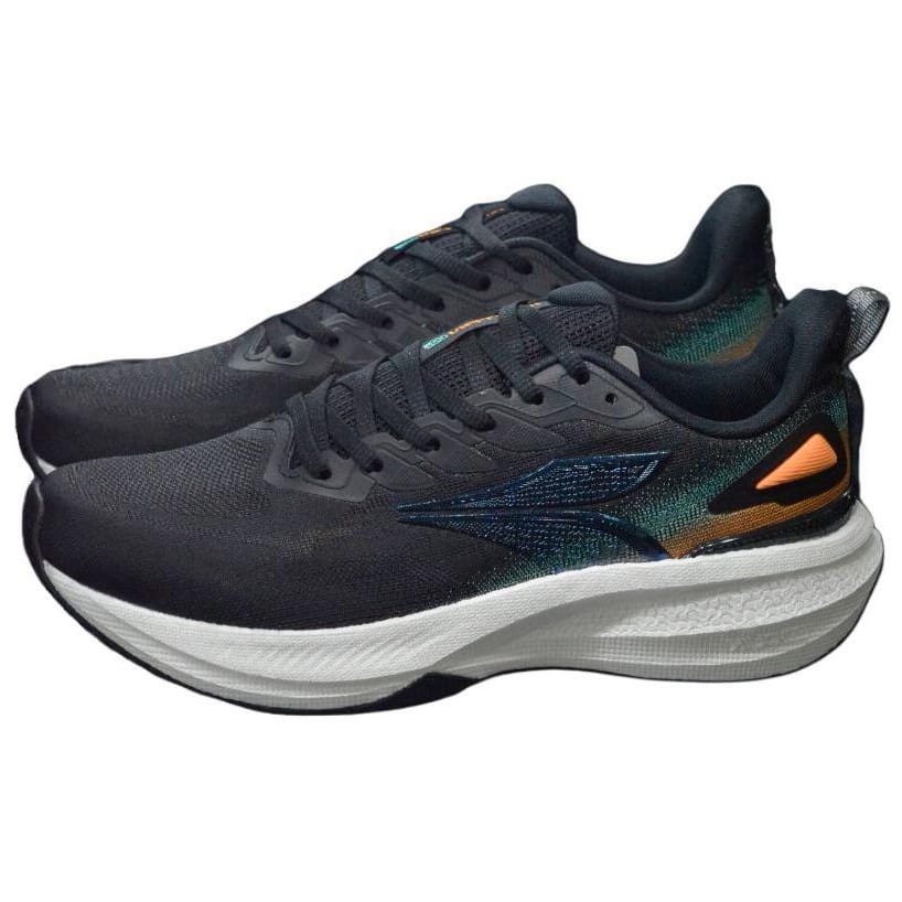 361 Slip Resistant Abrasion Resistant Low top Running Shoes Men's Black Orange 572432208 /