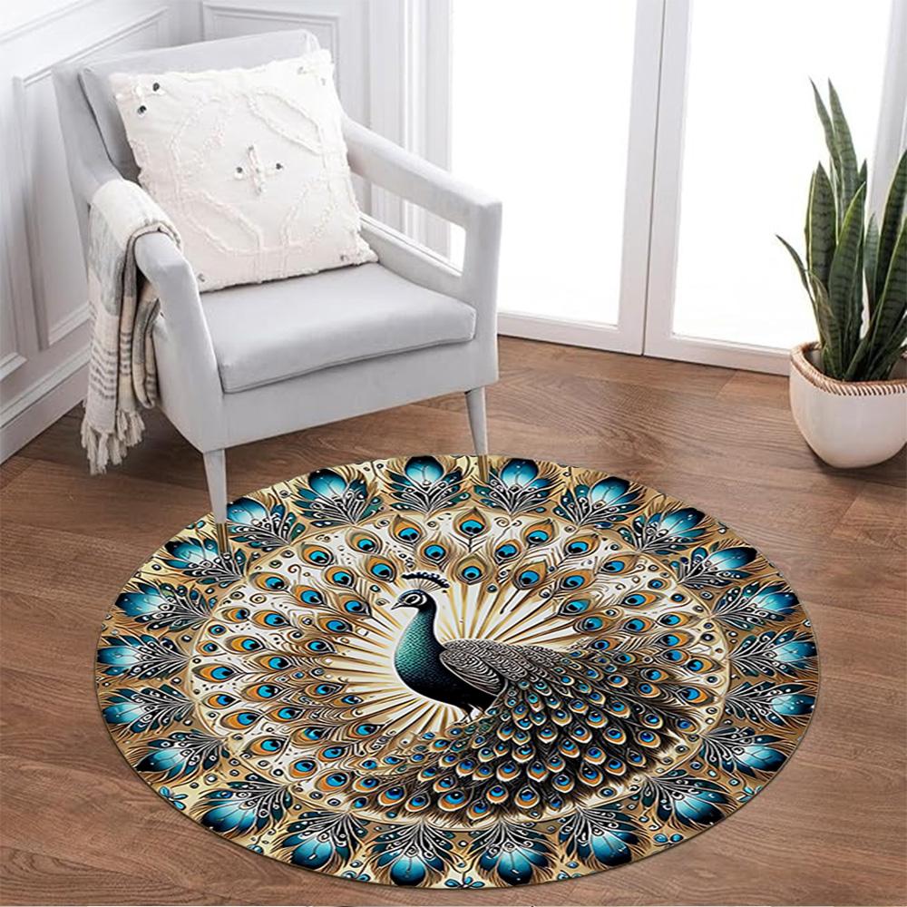 1pc home carpet galaxy peacock design for office decor bedroom gift living room non-slip carpet