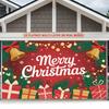 Party Backdrop Christmas Flat Merry Bells Multi Layered Celebrations Event Photo Background Front Door Decor
