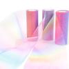 10Yard/Roll Rainbow Glitter Tulle Roll Sequin Crystal Organza Sheer Fabric DIY Bows Tutu Skirt Wedding Home Decoration