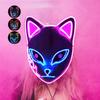 Fox-Mask Fox-glowing Mask Malloween Cosplay Halloween Face Cosplay Demon-Cosplay