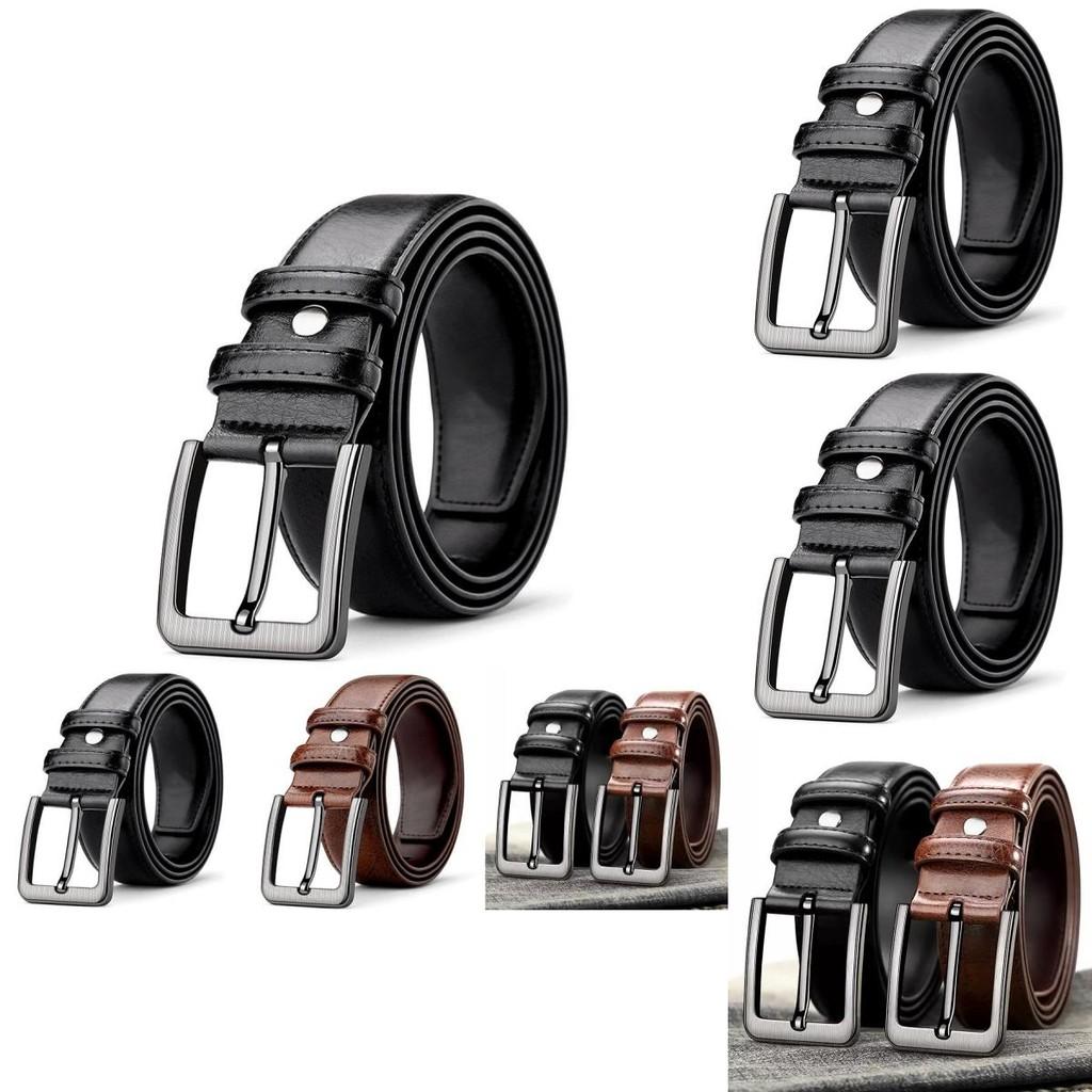 Old School Leather Belt For Men With Alloy Buckle For Casual And Formal Outfits