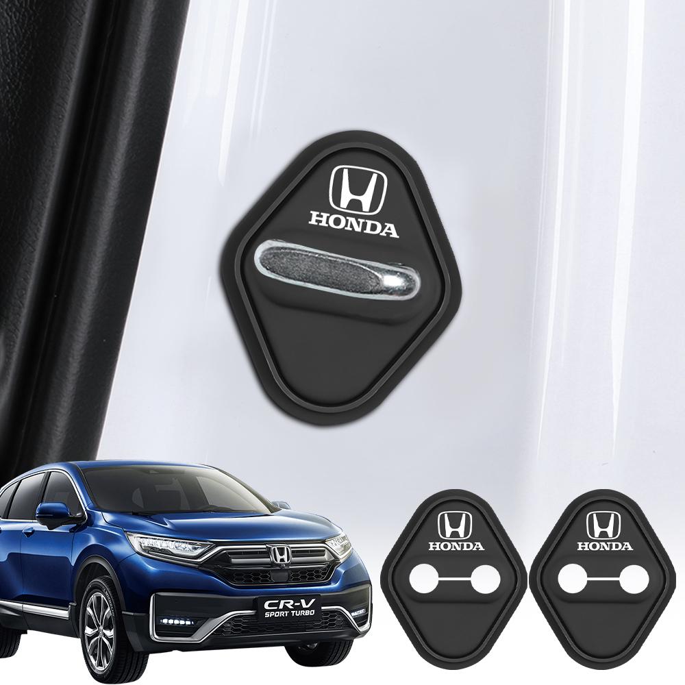 2/4pcs Silicone Car Door Lock Buckle Damping Protector Covers Accessories For Honda Civic Accord Fit Jazz Pilot CRV Odyssey City TT5