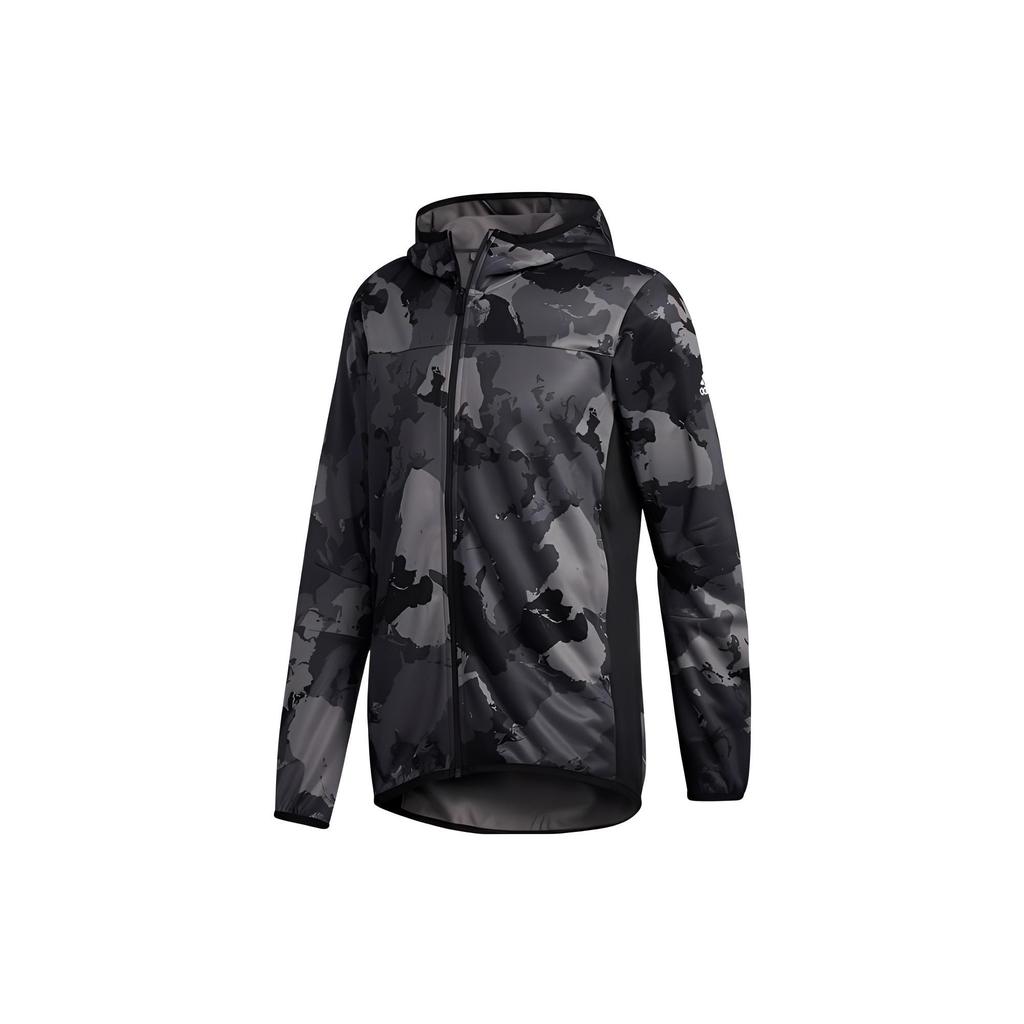 adidas Мужская куртка-худи с камуфляжем, серая, GC8266