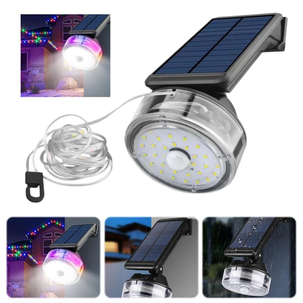 Solar Wall Mount Lamp Multifunctional Light Sensor Pathway Lighting Lamp Adjustable Angle Outdoor Wall Lamp for Backyard Patio