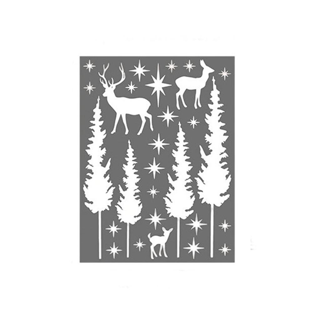 Christmas Village Stickers, DIY Christmas Window Stickers, Used For Mirrors And Glass, Reusable Large Festival Window Stickers