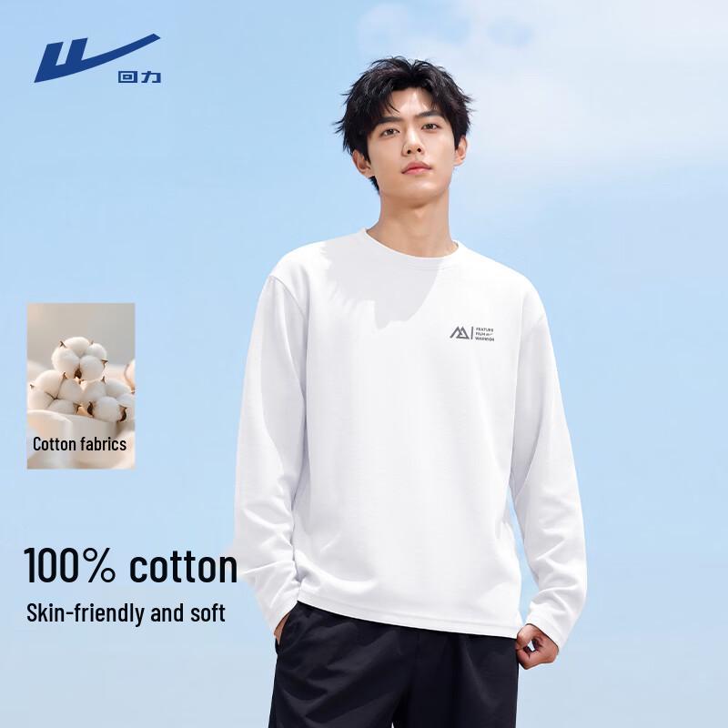 Warrior Men's Long Sleeve Pure Cotton Casual T-Shirt