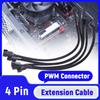 5/10 шт. 4-контактный PWM-разъем Кабель-удлинитель питания для корпусного вентилятора 26 см Кабель «папа» — «мама» Кабель вентилятора для системы охлаждения процессора компьютера