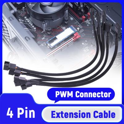 5/10 шт. 4-контактный PWM-разъем Кабель-удлинитель питания для корпусного вентилятора 26 см Кабель «папа» — «мама» Кабель вентилятора для системы охлаждения процессора компьютера