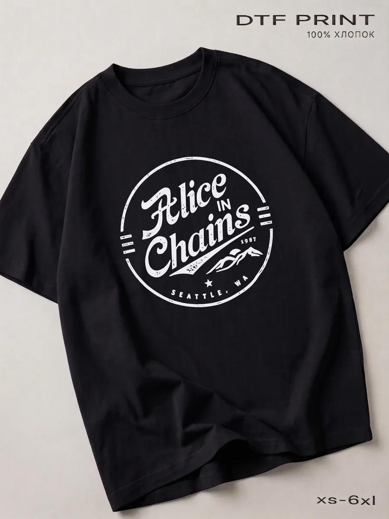 Black Alice In Chains T-shirt, Metal Back in