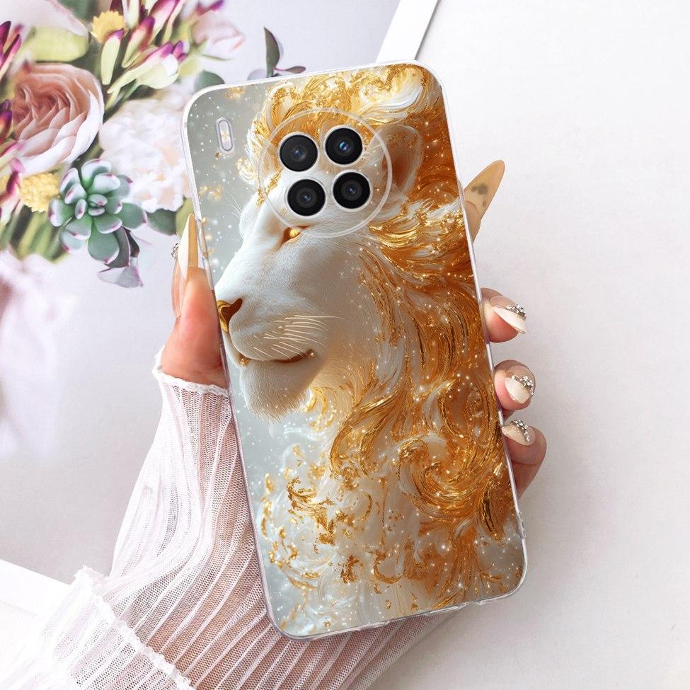 Cover For Huawei Nova 8i Case Cute Cat Fashion Butterfly Funny 2D Painted Casing NEN-L22 NEN-LX1 NEN-LX3