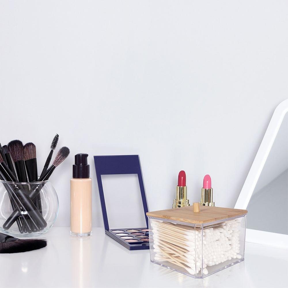 Bathroom Container Organizer for Ear Buds Cosmetic Hygienic