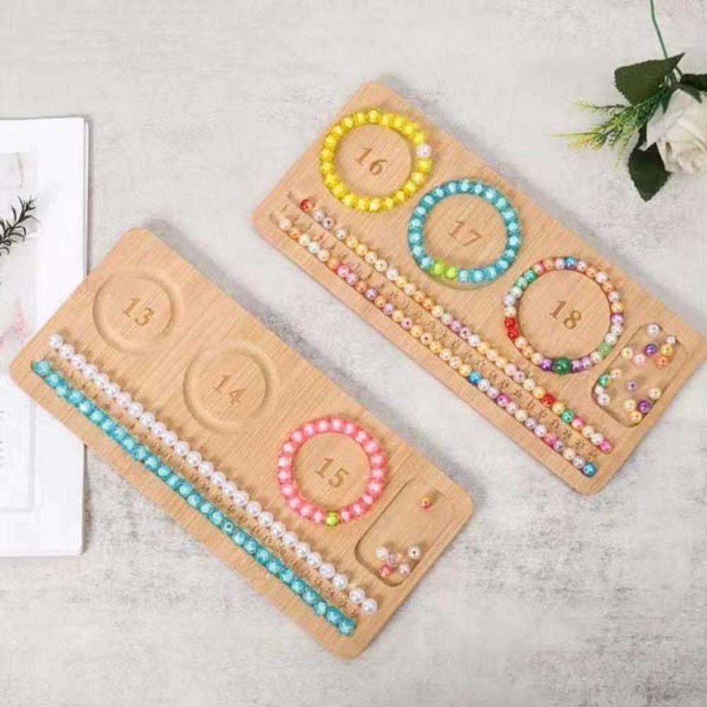Экологичная деревянная доска с бусинами, несколько типов, доски для бисероплетения браслетов, поделки своими руками