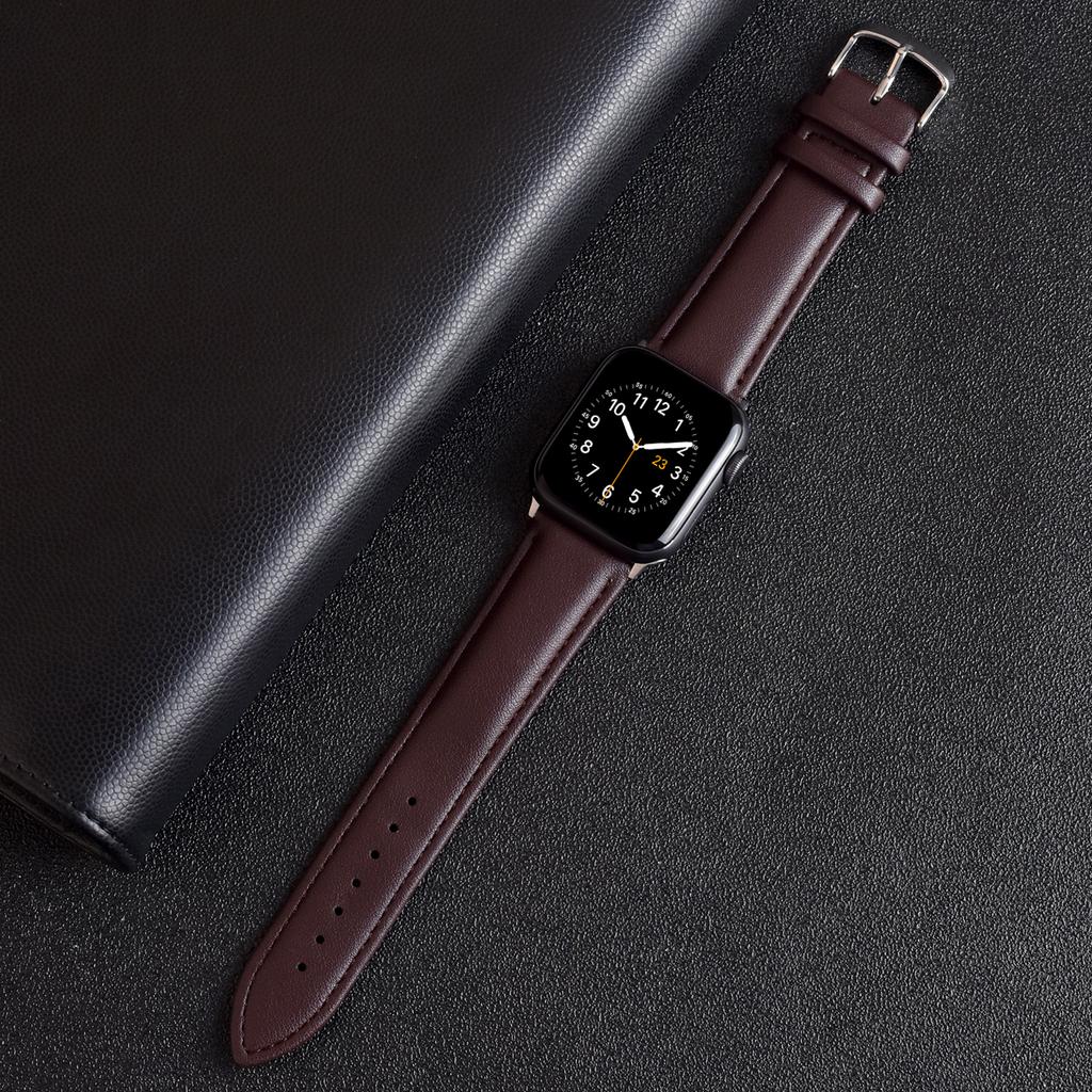 Браслет Ремешок Кожаный Ремешок для Apple Watch Серии 10 42мм 46ММ 44ММ 40ММ 41ММ 45ММ 49мм Ремешок для iWatch 10 9 8 7 6 SE 5 4 Наручный браслет