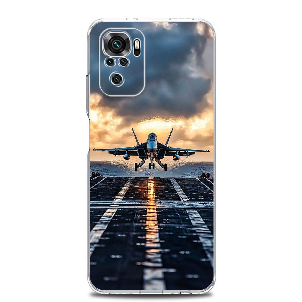 Чехол для телефона для Xiaomi Redmi Note 15 14 13 12 4G 10 11 Pro Plus 5G 14C 13C 12C 10C ТПУ чехол Самолет Вертолет Самолет