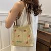 Summer Strawberry Straw Woven Large Capacity Tote Bag New Fashionable and Versatile Casual Small Fresh Shoulder Bag