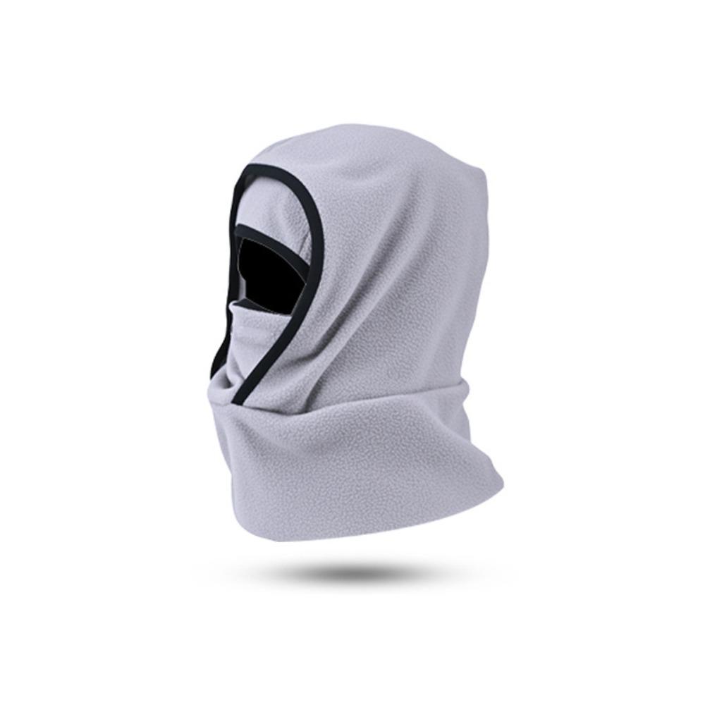 Double Layer Balaclava Cycling Cap Neck Protection Fleece Ski Windproof Cap Windproof Cold-proof Ear Protection Hat Winter